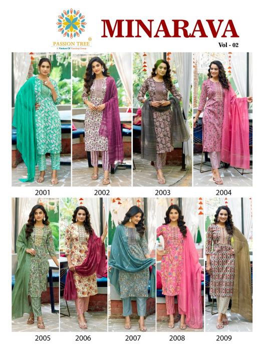 Minarava Vol 2 By Passion Tree Capsule Printed Ready Made Collection wholesalers in Surat