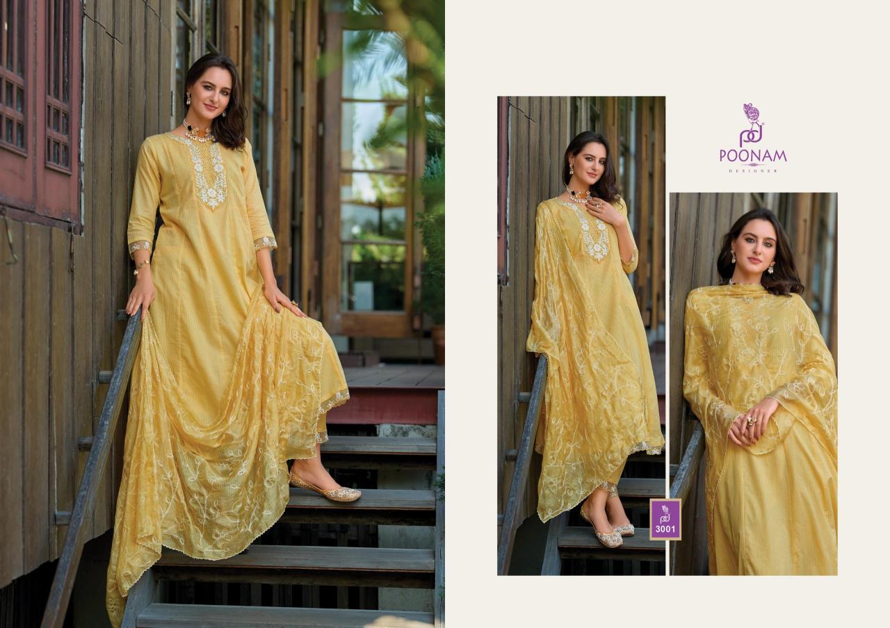 Poonam Karigari Cotton Jacquard Kurti Bottom With Dupatta wholesale Kurti India