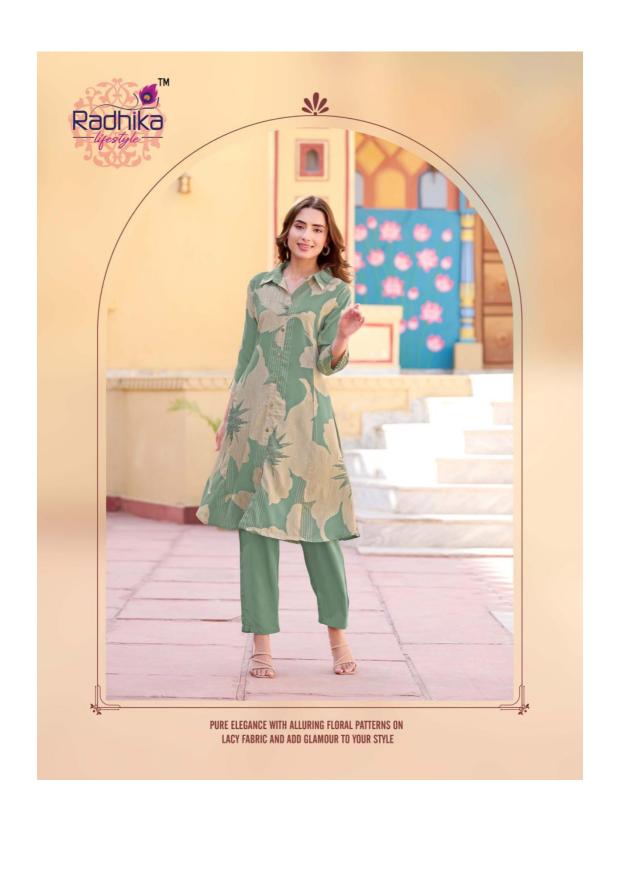 Radhika Lifestyle Zalak Vol 1 catalog indo western cord set in Surat