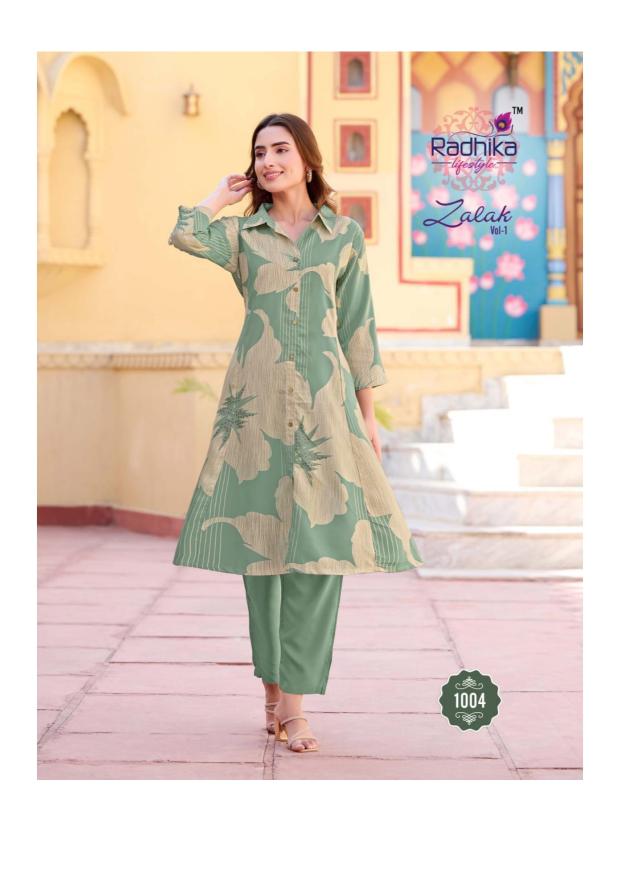 Radhika Lifestyle Zalak Vol 1 catalog indo western cord set in Surat