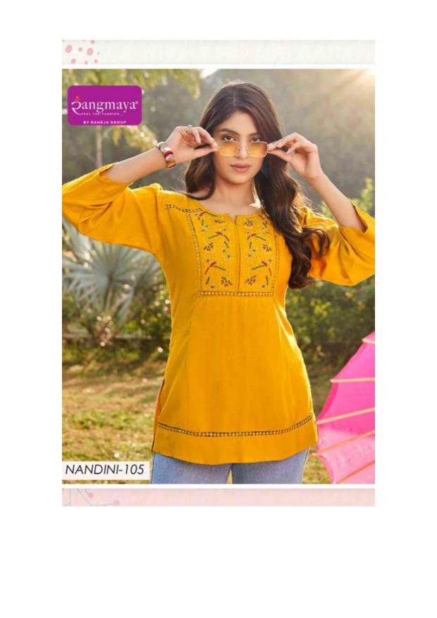 Rangmaya Nandini Catalog ladies short kurtis online india