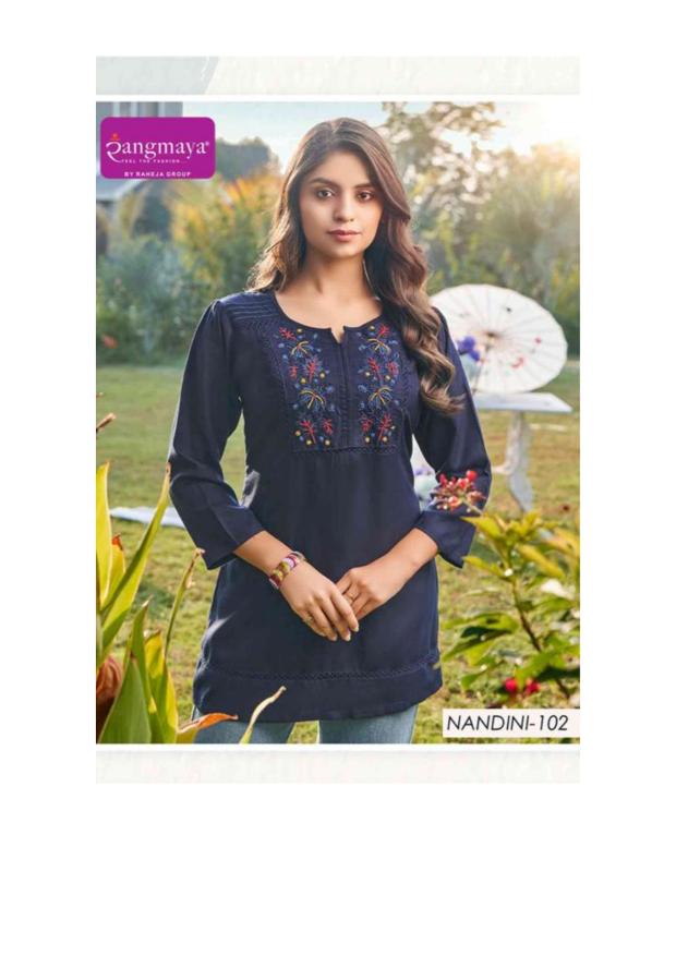 Rangmaya Nandini Catalog ladies short kurtis online india