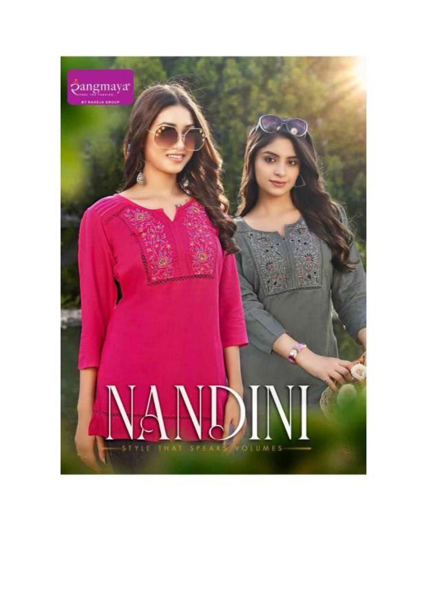 Rangmaya Nandini Catalog ladies short kurtis online india