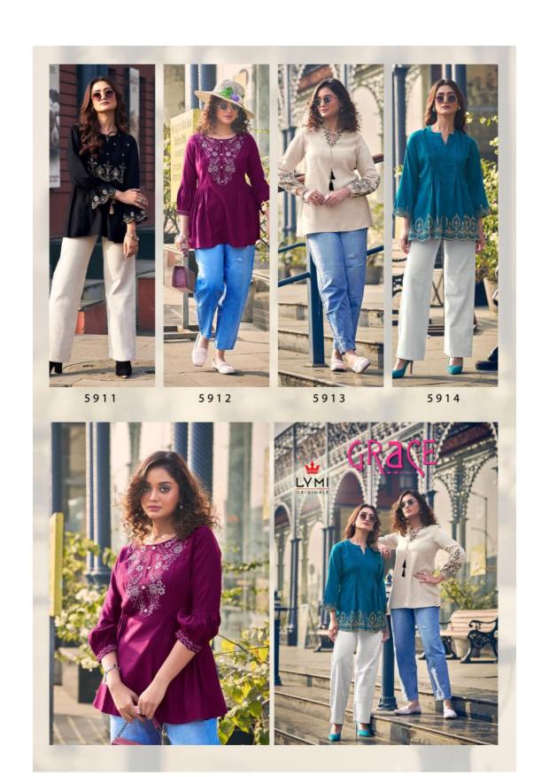 Rangoon Grace Catalog short kurtis women online Surat