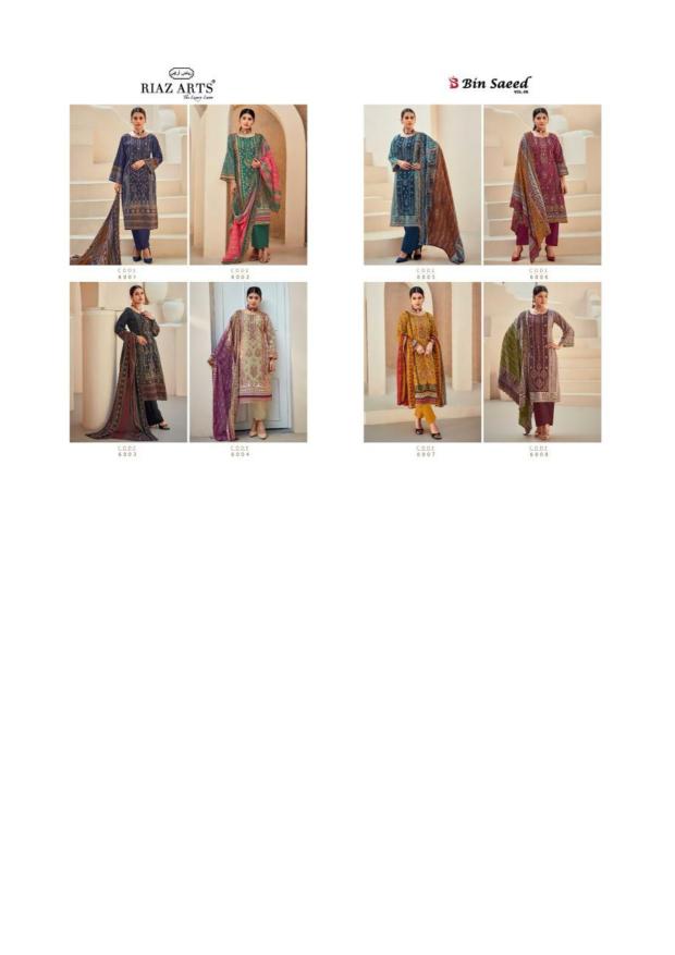 Riaz Arts Bin Saeed Vol 6 Catalog wholesale dress material shops near me in Surat