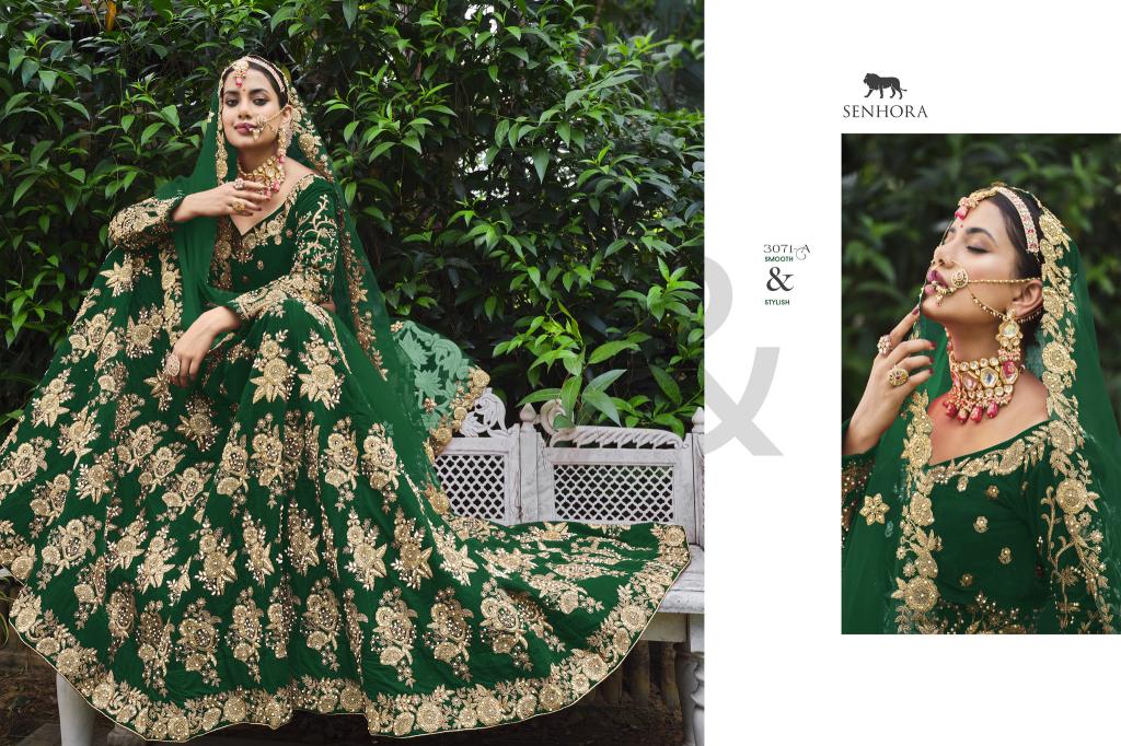 Senhora Latika Nx Designer Velvet Bridal Lehega Choli manufacturers of wholesale choli in Surat