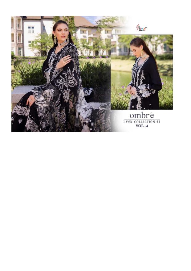 Shree Fabs Ombre Lawn Collection 25 Vol 4 Catalog Chiffon Dupatta buy original pakistani suit in Surat