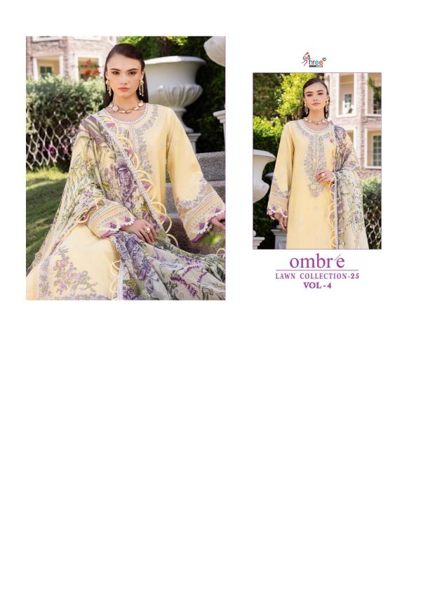 Shree Fabs Ombre Lawn Collection 25 Vol 4 Catalog Chiffon Dupatta buy original pakistani suit in Surat