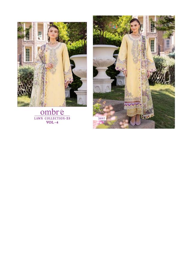 Shree Fabs Ombre Lawn Collection 25 Vol 4 Catalog Chiffon Dupatta buy original pakistani suit in Surat