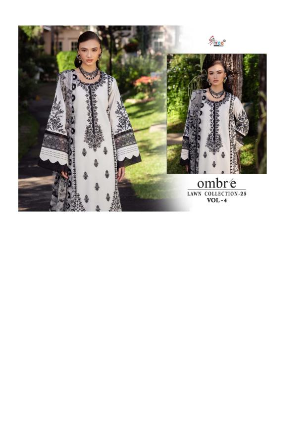 Shree Fabs Ombre Lawn Collection 25 Vol 4 Catalog Chiffon Dupatta buy original pakistani suit in Surat