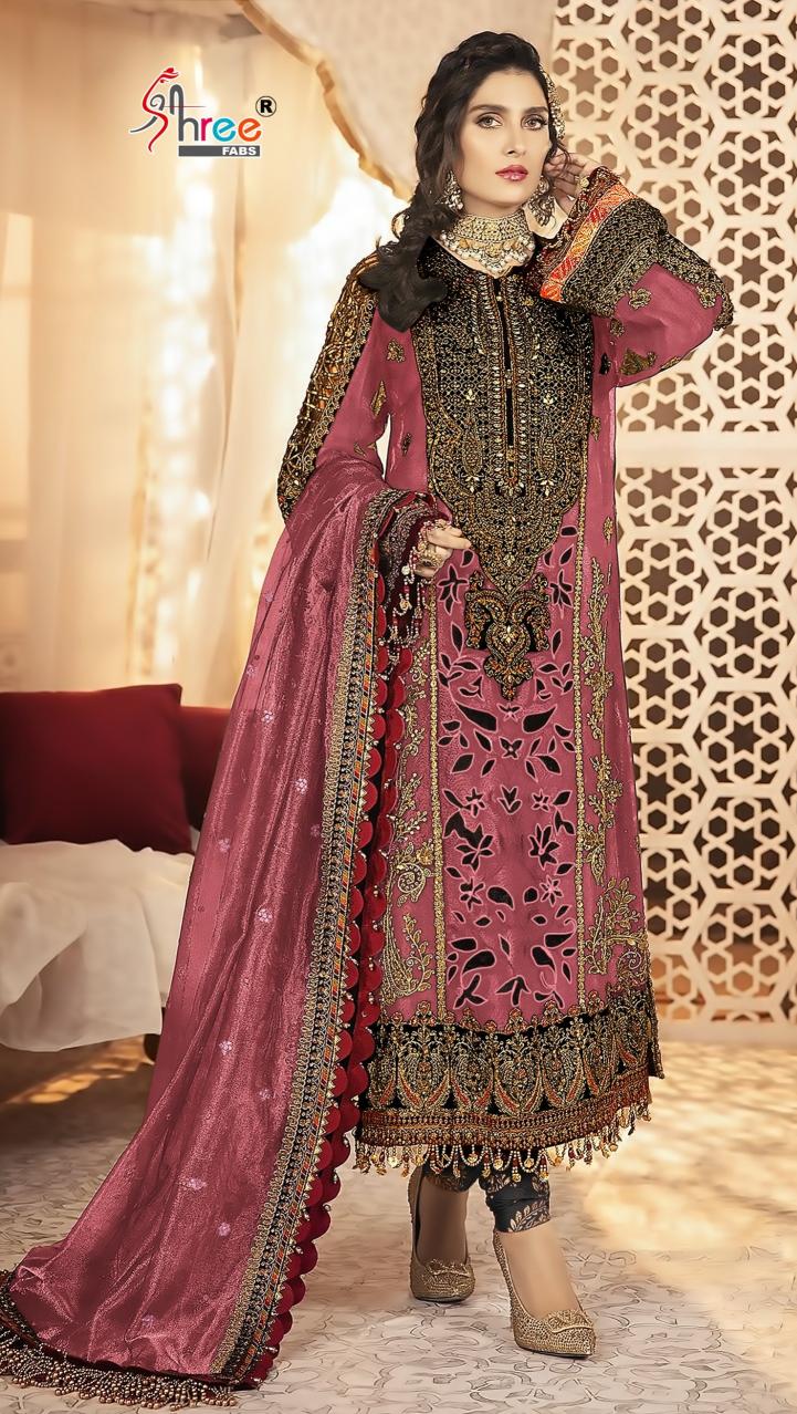Shree K 1788 Organza Embroidered Pakistani Suit wholesale market in Surat