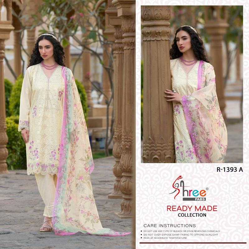 Shree R 1393 Cambric Cotton Ready Made Pakistani Salwar Suits wholesale Salwar Suits manufacturers in Surat