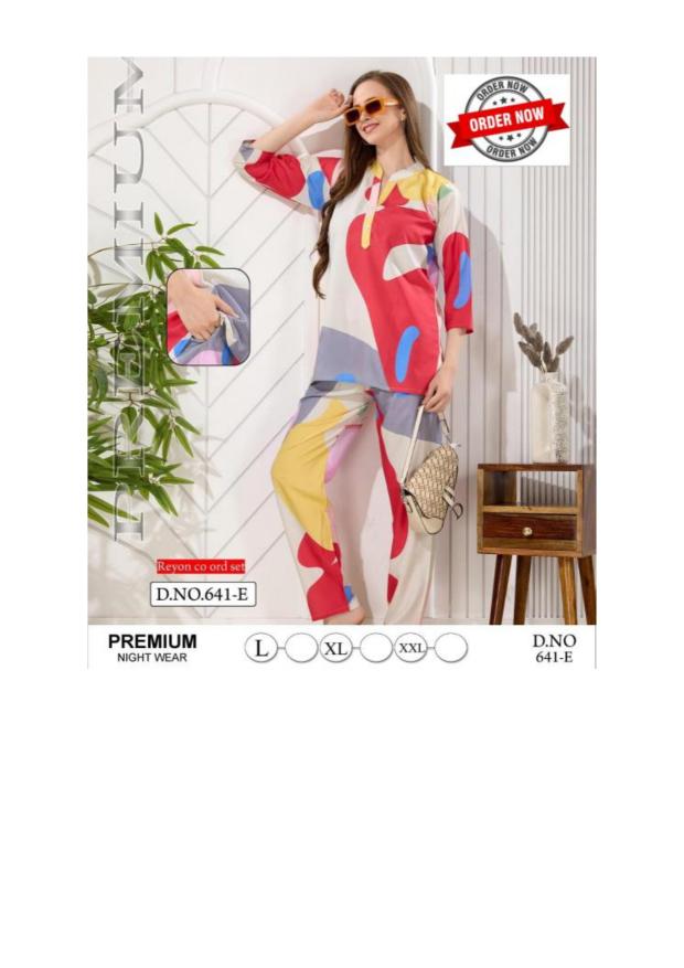 Summer Special CO-ORD SET VOL.JC 641 Catalog nighty coord Set in Surat