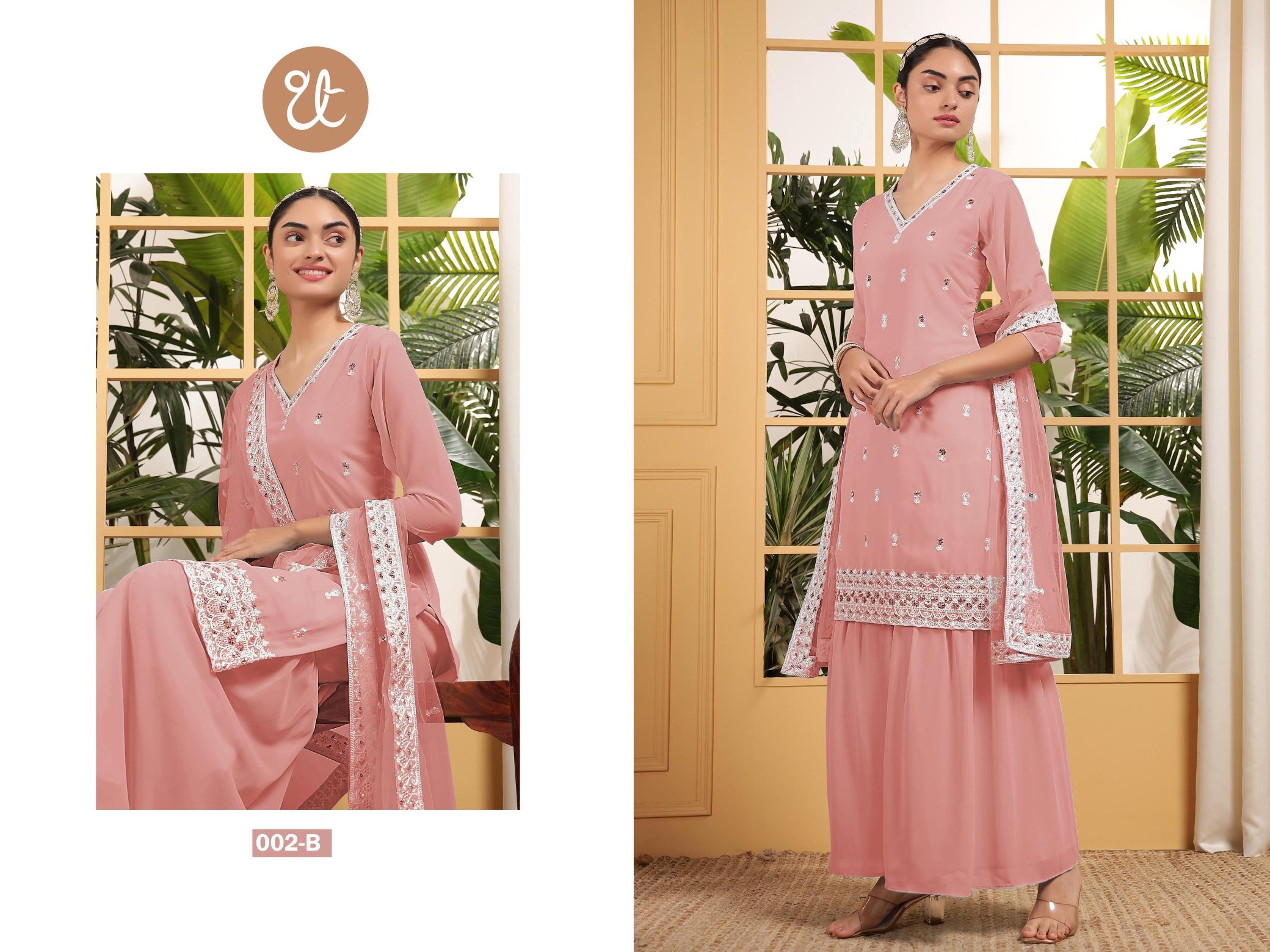 Th 002 A To D Georgette With Sequence Embroidered Salwar Kameez manufacturers of wholesale Salwar Kameez in Surat