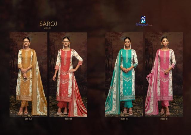 Sargam Saroj catalog wholesale dress material catalogue