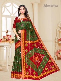 Aiswariya cotton printed Surat sarees wholesale price list