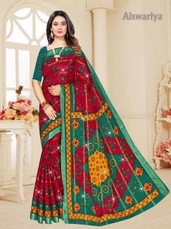 Aiswariya cotton printed Surat sarees wholesale price list