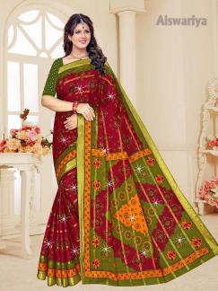 Aiswariya cotton printed Surat sarees wholesale price list