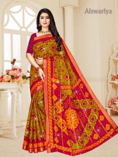 Aiswariya cotton printed Surat sarees wholesale price list