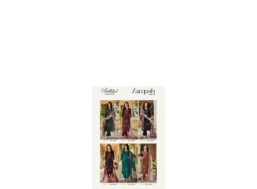 Belliza Zarqash Vol 5 Catalog buy wholesale dress materials wholesale market in Surat