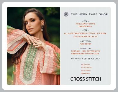 Cross stitch the hermitage Dress materials wholesaler in Ahmedabad
