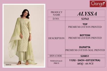 Ganga alyssa 3543 Dress material dealers in Kolkata