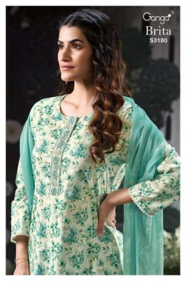 Ganga brita 3180 Best wholesale dress material dealers in Kolkata