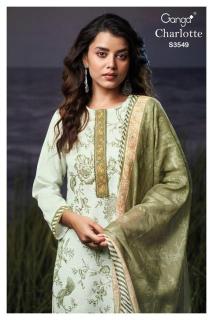 Ganga charlotte 3549  Designer dress materials in Kolkata