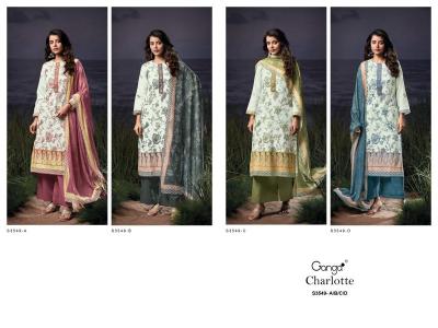 Ganga charlotte 3549  Designer dress materials in Kolkata