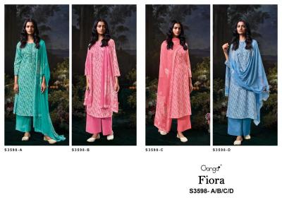 Ganga fiora 3598  Wholesale dress material suppliers