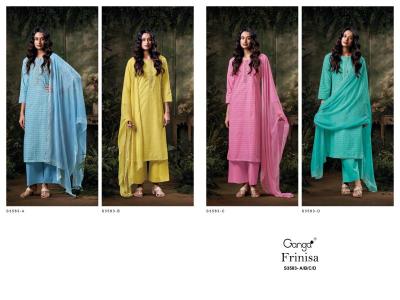 Ganga frinisa 3583 Fancy dress material wholesale