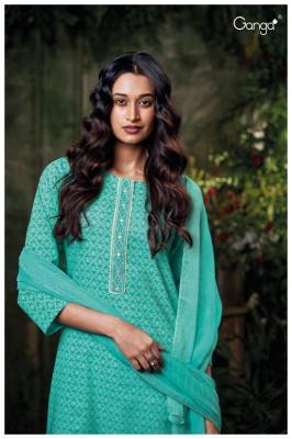 Ganga frinisa 3583 Fancy dress material wholesale