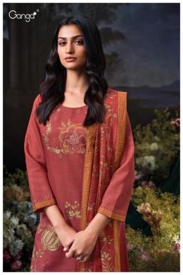 Ganga idhika 3611 Ladies dress material suppliers in Delhi