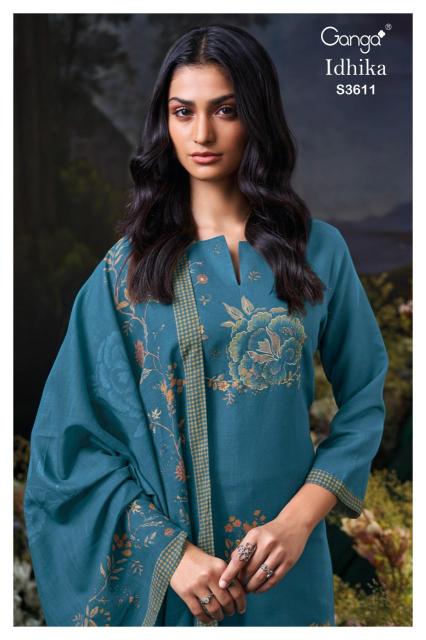 Ganga idhika 3611 Ladies dress material suppliers in Delhi
