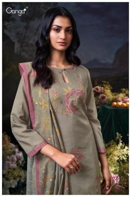 Ganga idhika 3611 Ladies dress material suppliers in Delhi