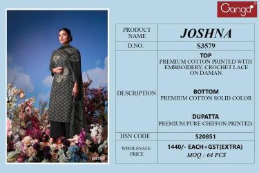 Ganga joshna 3579 Dress material online shopping