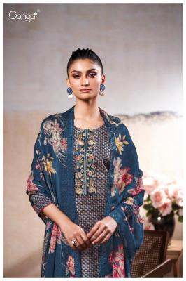 Ganga maheen 3456 Wholesale dress materials suppliers in Kolkata