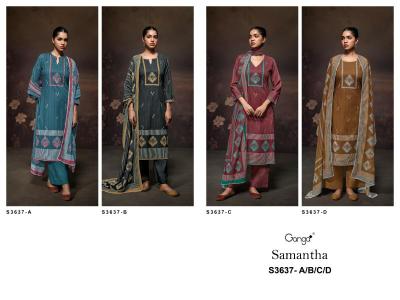 Ganga samantha 3637 Dress materials wholesalers in Surat