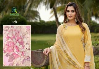 Karva designer studio itrh Party wear dress materials in Kolkata