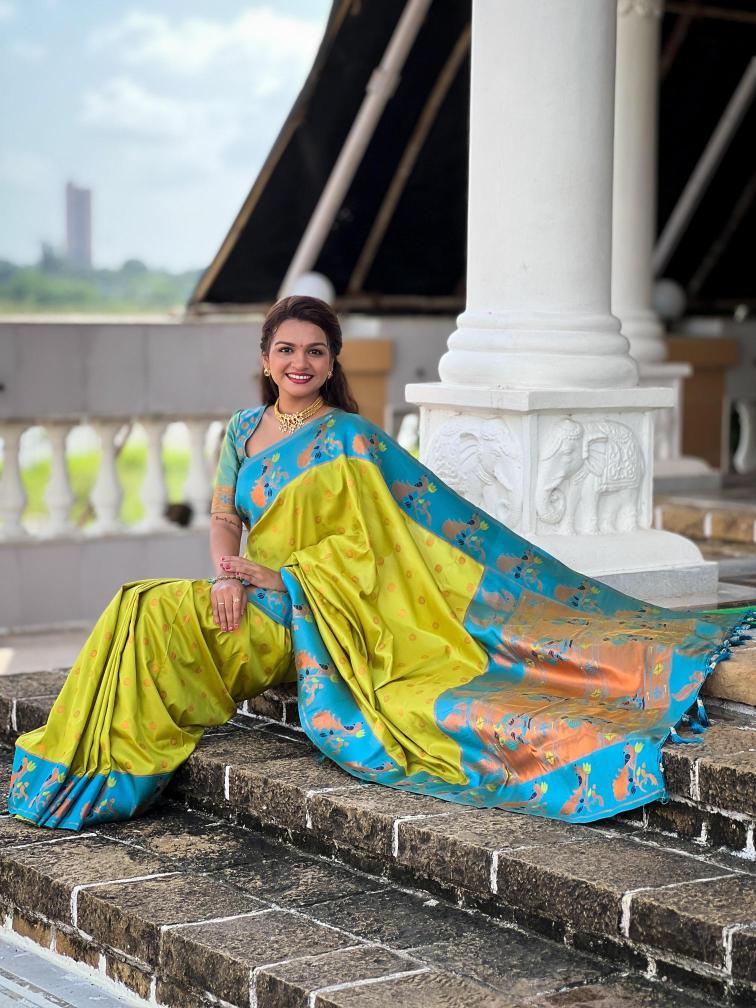 Meenakari Paithani soft silk Wholesale saree market in India