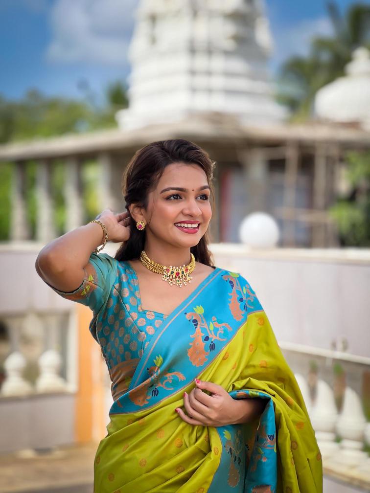 Meenakari Paithani soft silk Wholesale saree market in India