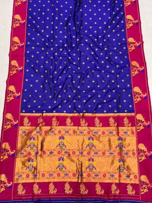 Meenakari Paithani soft silk Wholesale saree market in India