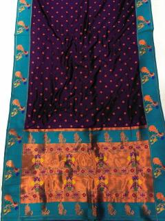 Meenakari Paithani soft silk Wholesale saree market in India