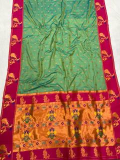 Meenakari Paithani soft silk Wholesale saree market in India