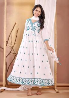New 3 pc anarkali mul cotton  Kurti manufacturers and wholesalers in Mumbai