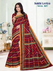 Sakhi leriya cotton printed Indian Saree manufacturer in Bangalore