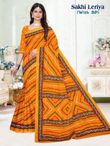 Sakhi leriya cotton printed Indian Saree manufacturer in Bangalore