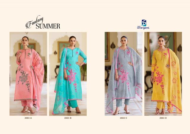 Sargam fantacy summer camrik Wholesale dress material market in Kolkata