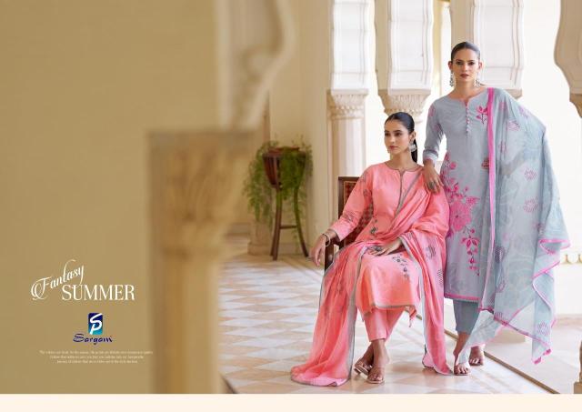 Sargam fantacy summer camrik Wholesale dress material market in Kolkata