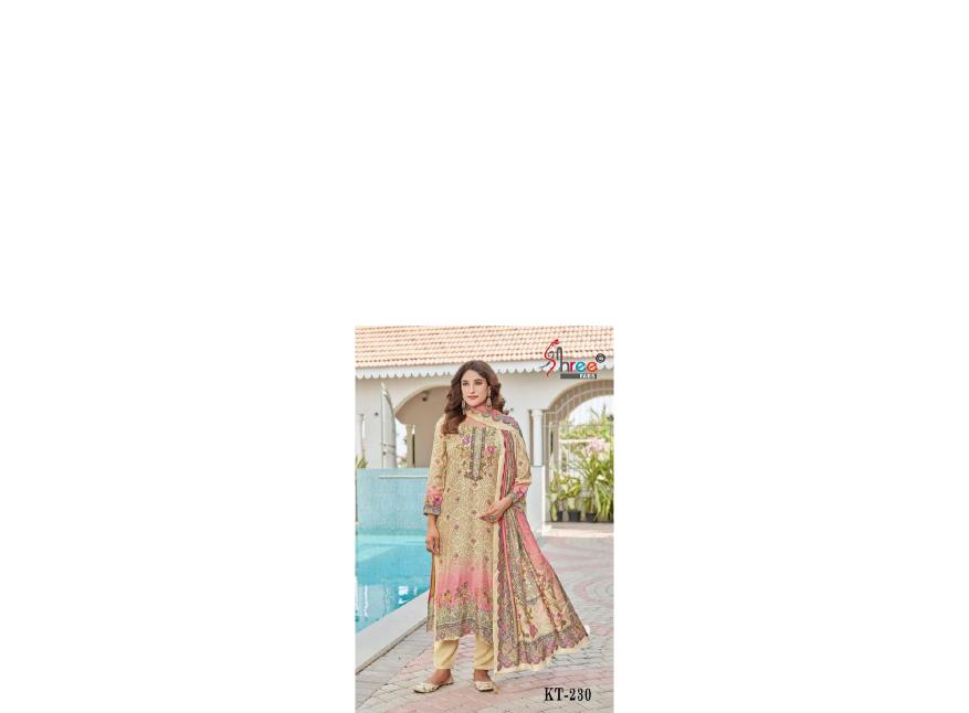 Shree Fabs kt 230 catalog pakistani designer suits with laces in Surat